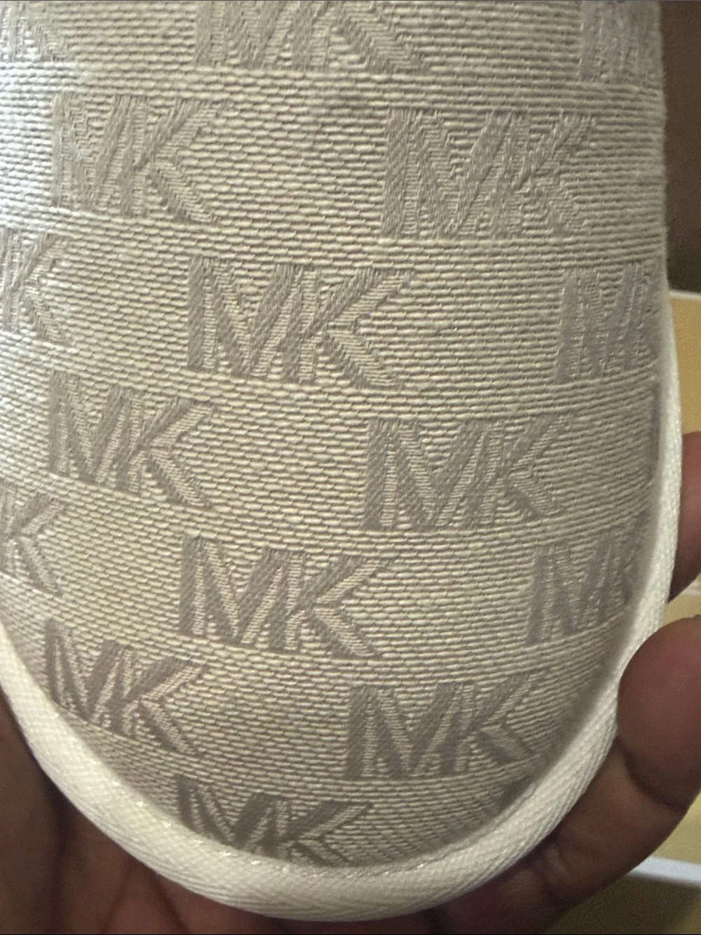 Michael Kors Tula Scuff Cream Faux-Fur Logo Slide Slippers